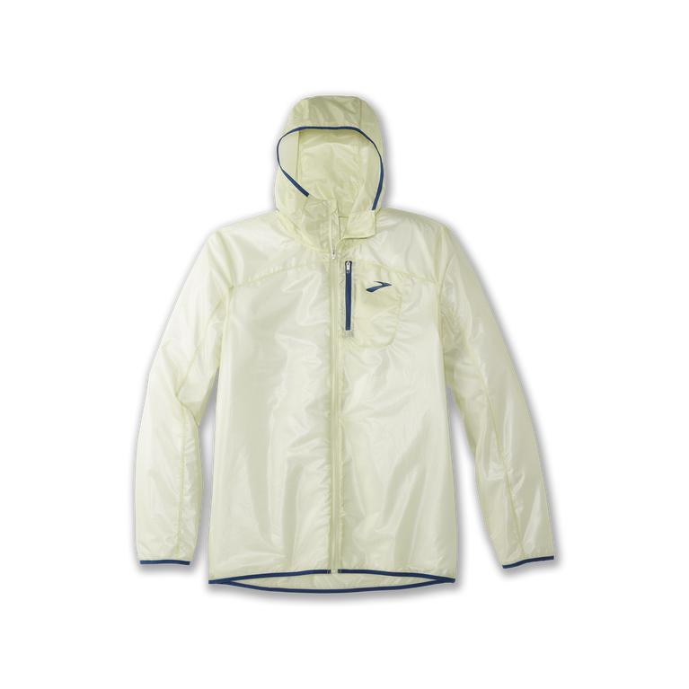 Brooks All Altitude Weatherproof Running Jackets - Men's - Honeydew/Indigo Rush/Beige (76948-ZYQE)